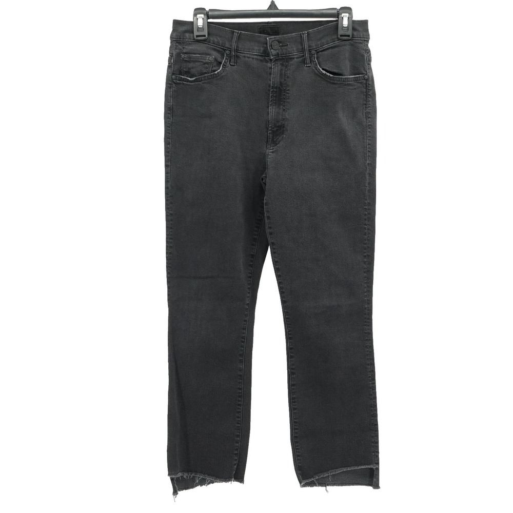 Mother Denim Jeans SZ 31 Insider Crop Step Fray Hem Stretch Quiet Luxery Modern